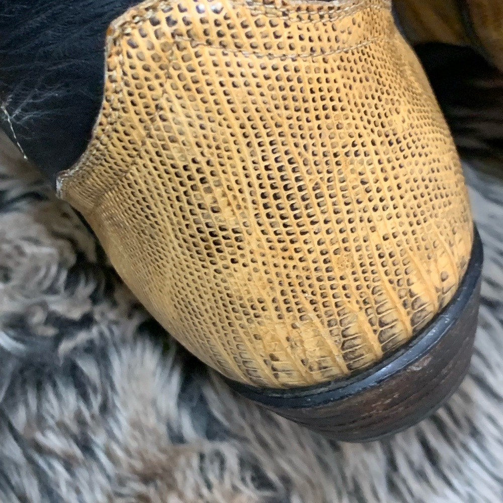 Tony lama vintage Teju Lizard Black label El Paso Texas Made in USA Size 7M - Picture 8 of 11